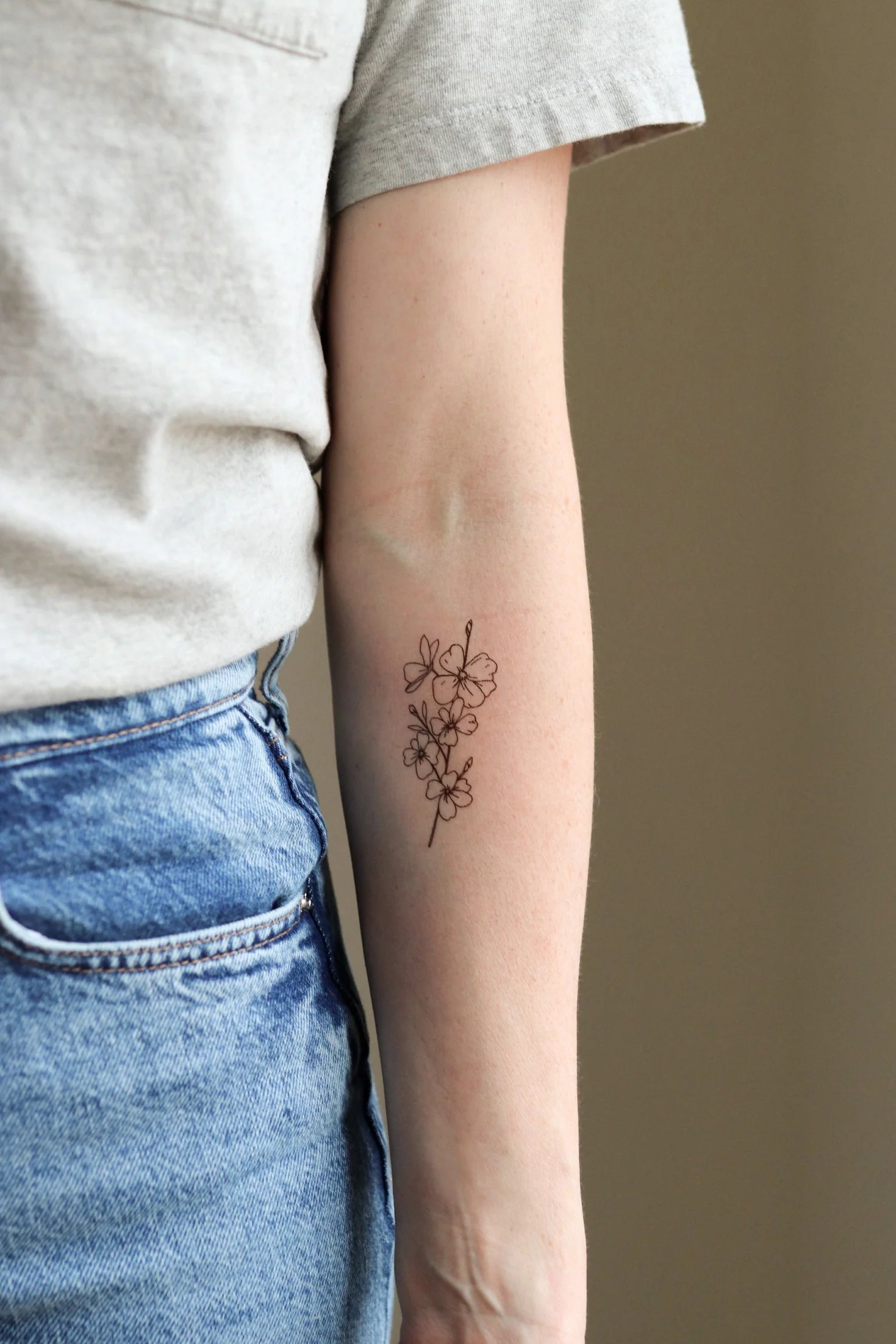MARCH BIRTH FLOWER - CHERRY BLOSSOM TEMPORARY TATTOOS