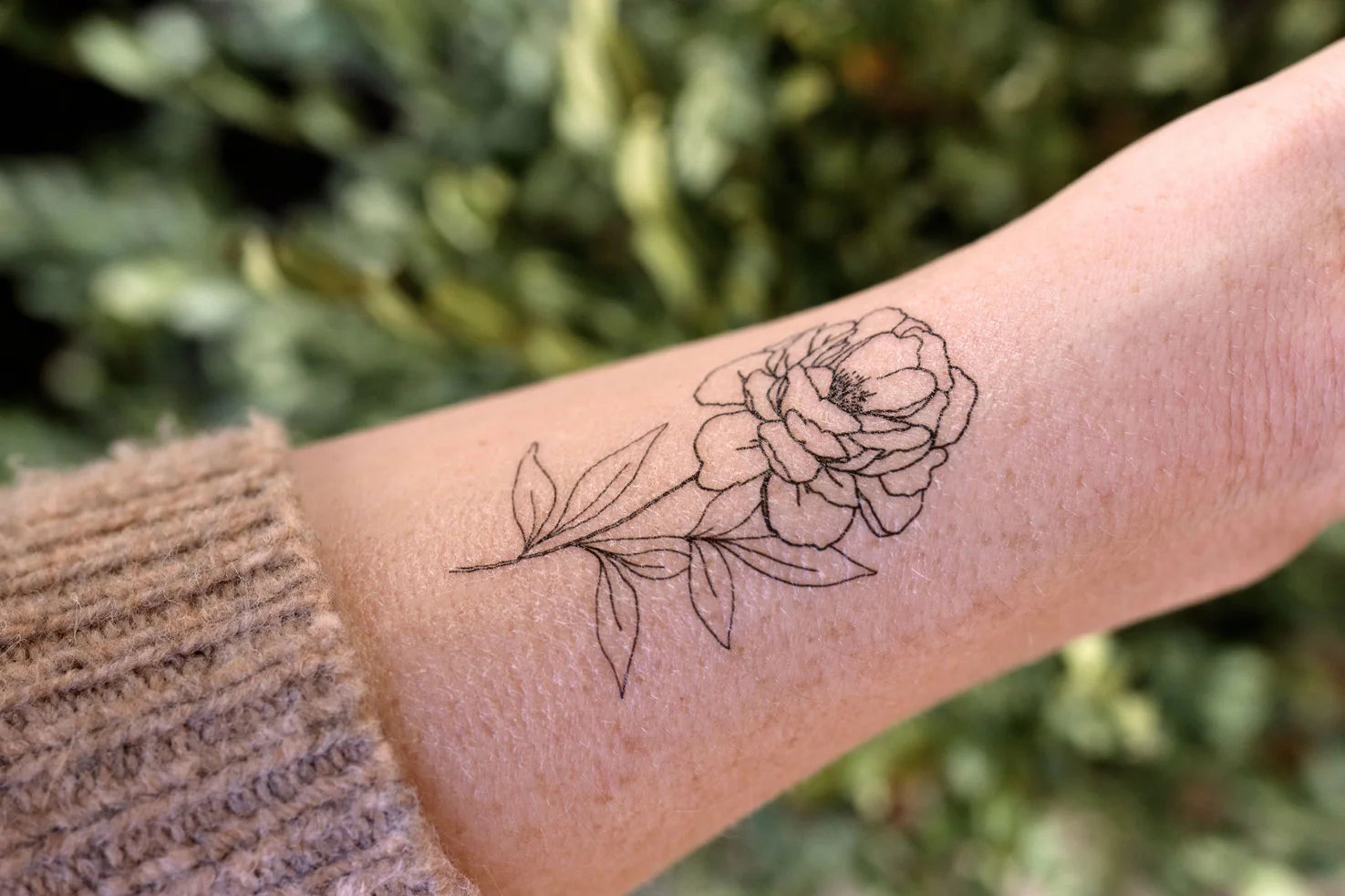 SEPTEMBER BIRTH FLOWER - PEONY TEMPORARY TATTOOS