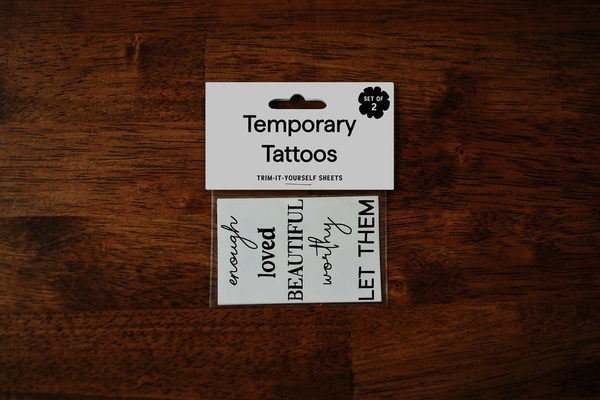 AFFIRMATIONS TEMPORARY TATTOOS