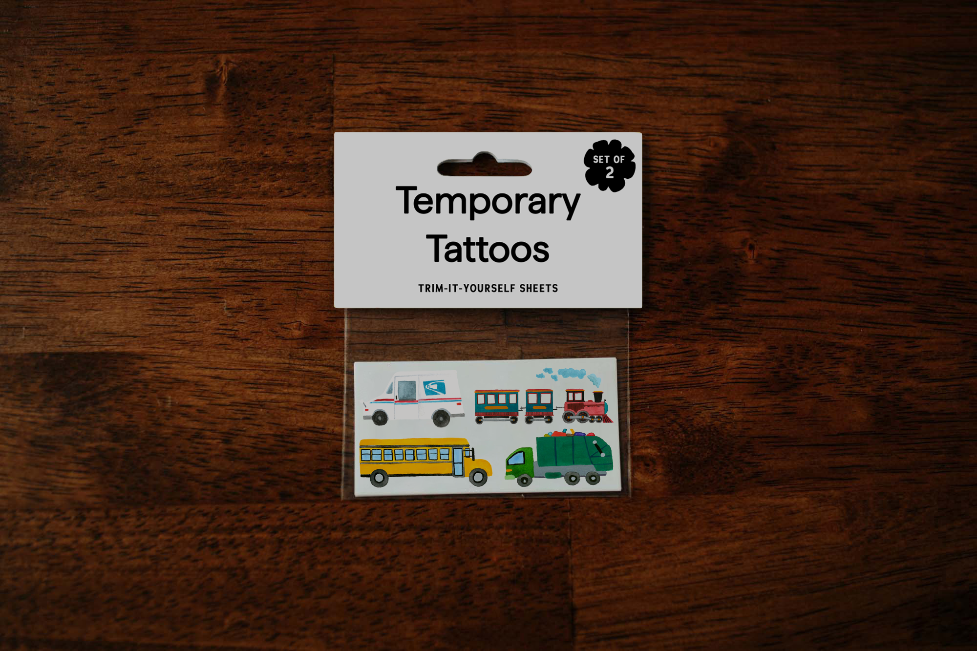 ON WHEELS TEMPORARY TATTOOS