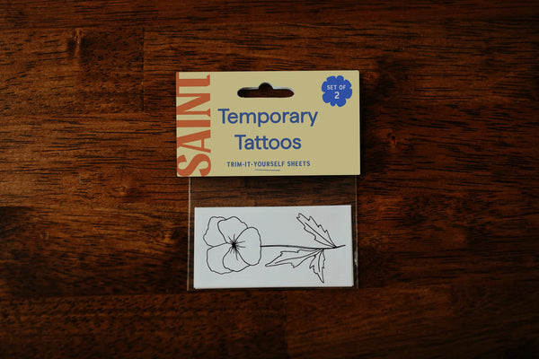 FEBRUARY BIRTH FLOWER - VIOLET TEMPORARY TATTOOS