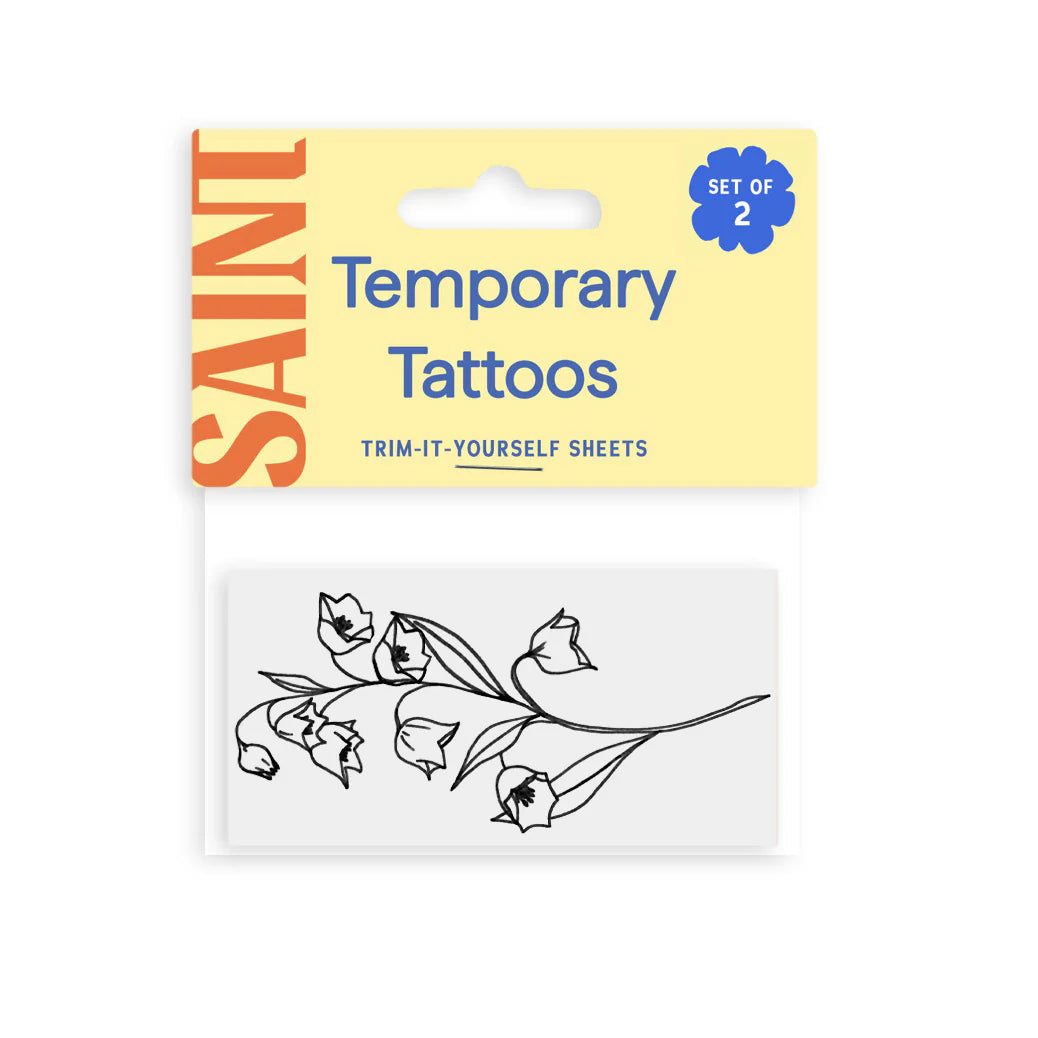 MAY BIRTH FLOWER - LILY OF THE VALLEY TEMPORARY TATTOOS