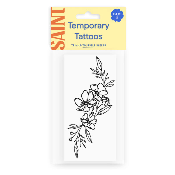 POPPY BOUQUET TEMPORARY TATTOOS