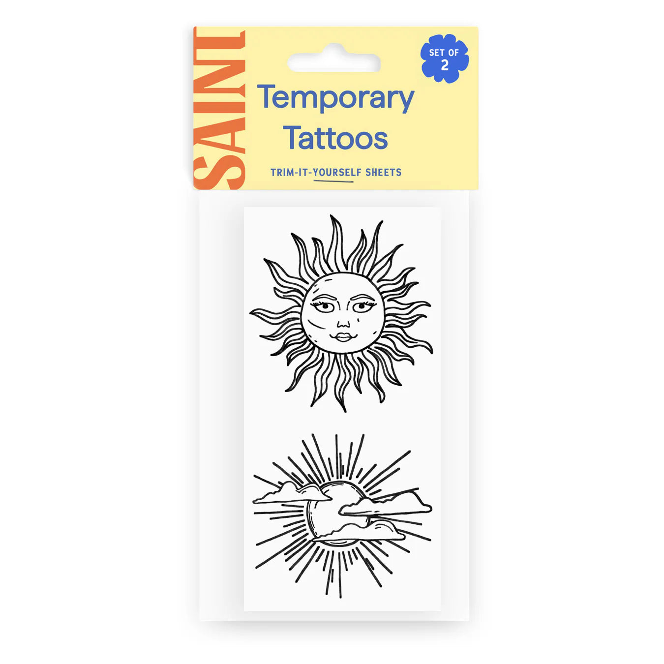 TWO SUNS TEMPORARY TATTOOS