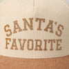 SANTA'S FAVORITE GLITTERY CORDUROY CAP