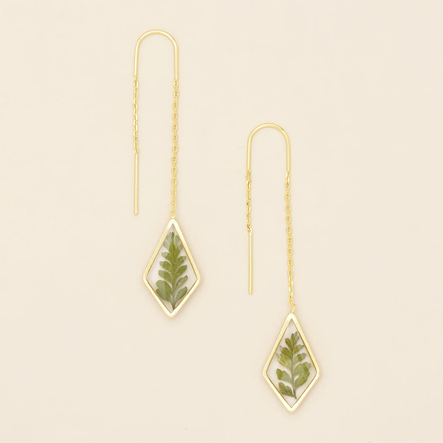 PRESSED FLOWER THREAD EARRINGS