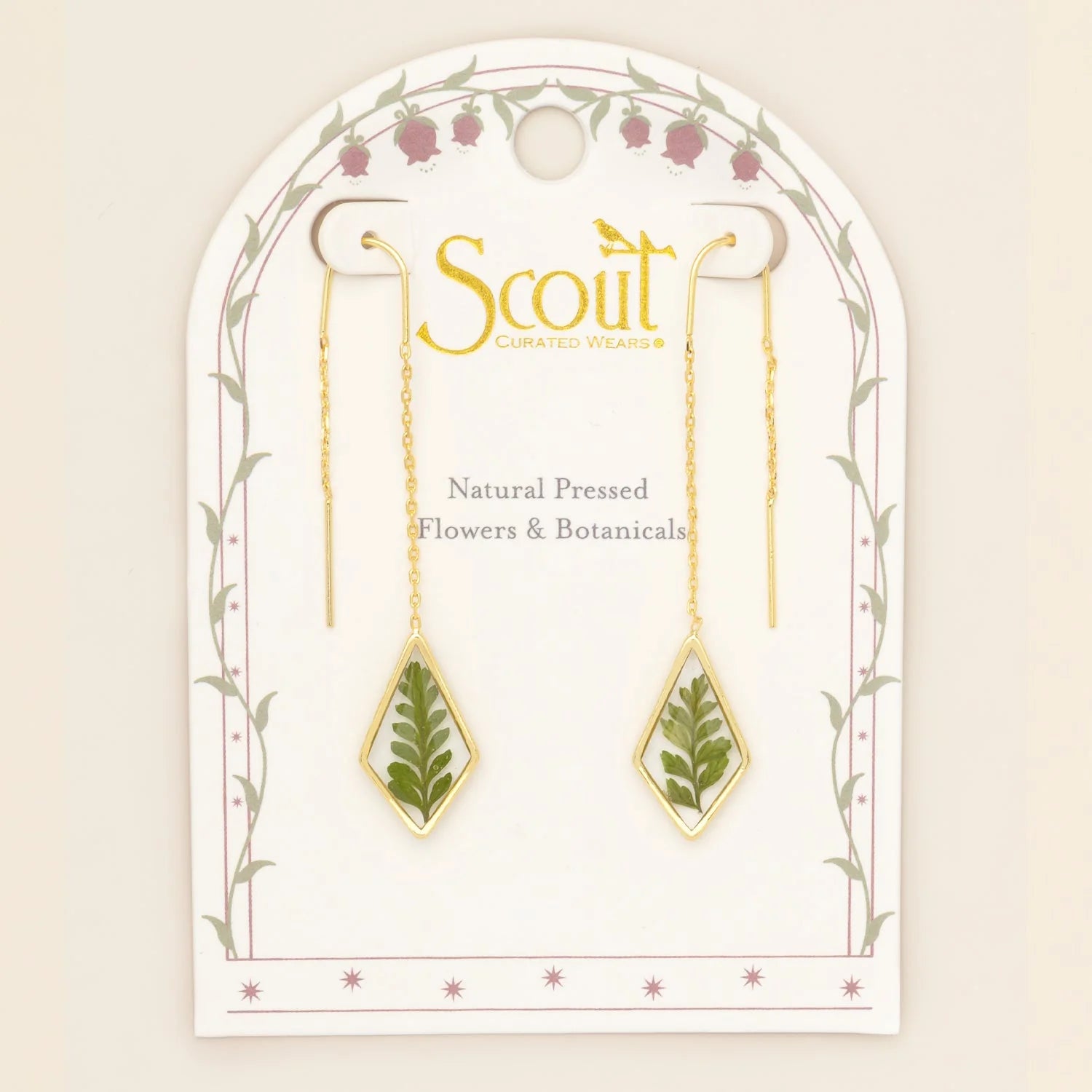 PRESSED FLOWER THREAD EARRINGS