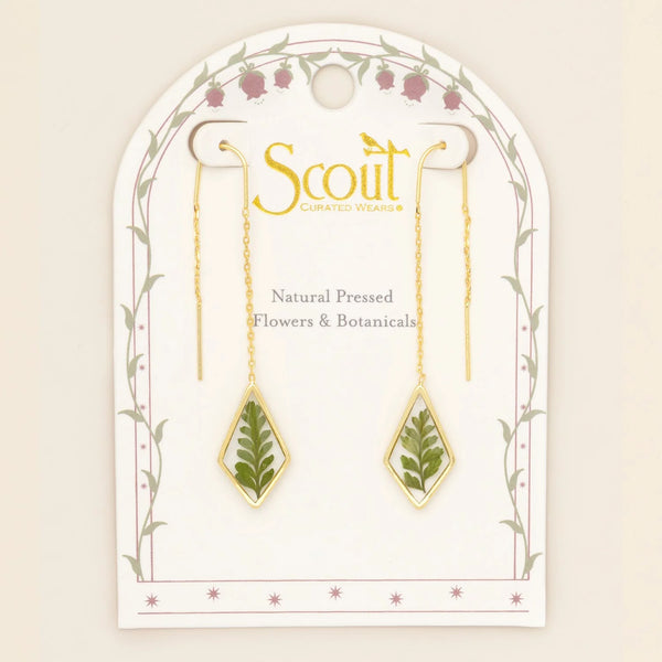 PRESSED FLOWER THREAD EARRINGS