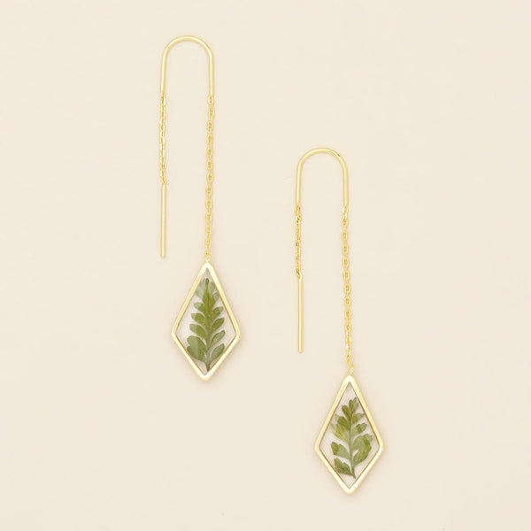 PRESSED FLOWER THREAD EARRINGS
