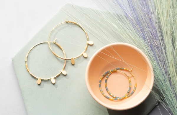 CHROMACOLOR MIYUKI HOOP EARRINGS