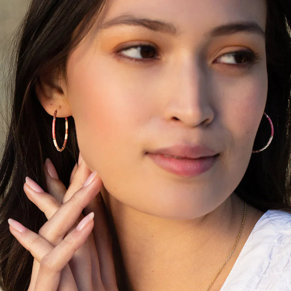 CHROMACOLOR MIYUKI HOOP EARRINGS