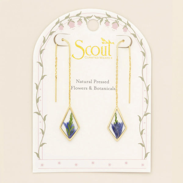 PRESSED FLOWER THREAD EARRINGS