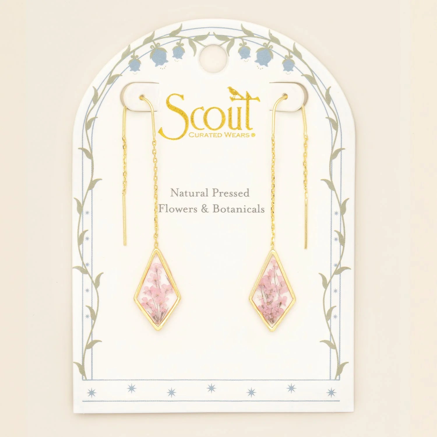 PRESSED FLOWER THREAD EARRINGS