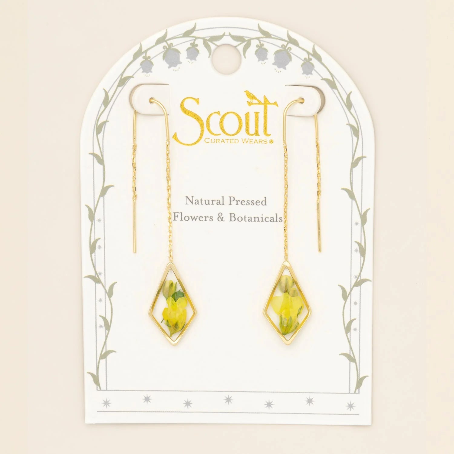 PRESSED FLOWER THREAD EARRINGS