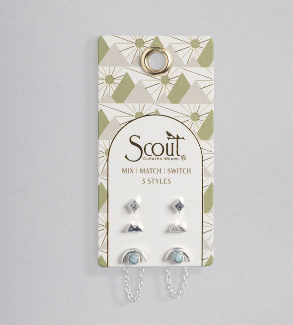 STUD TRIO EAR JACKET SET