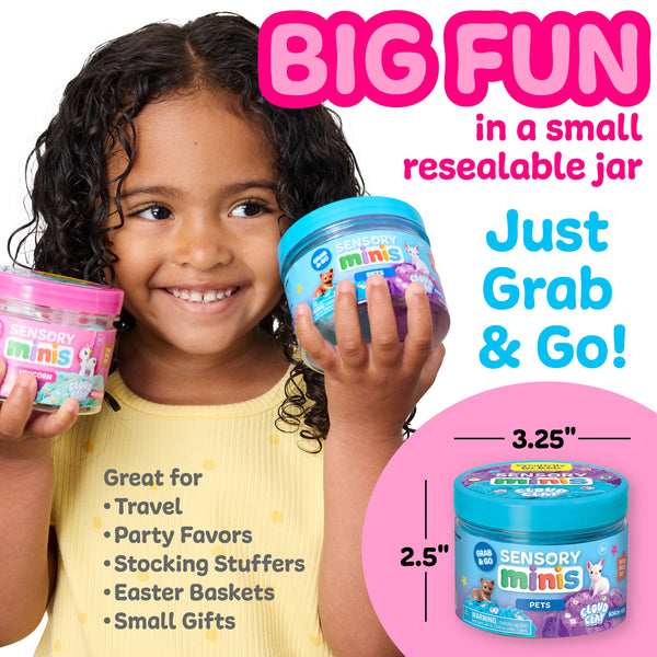 PETS SENSORY MINI PLAY KIT JAR WITH CLOUD CLAY
