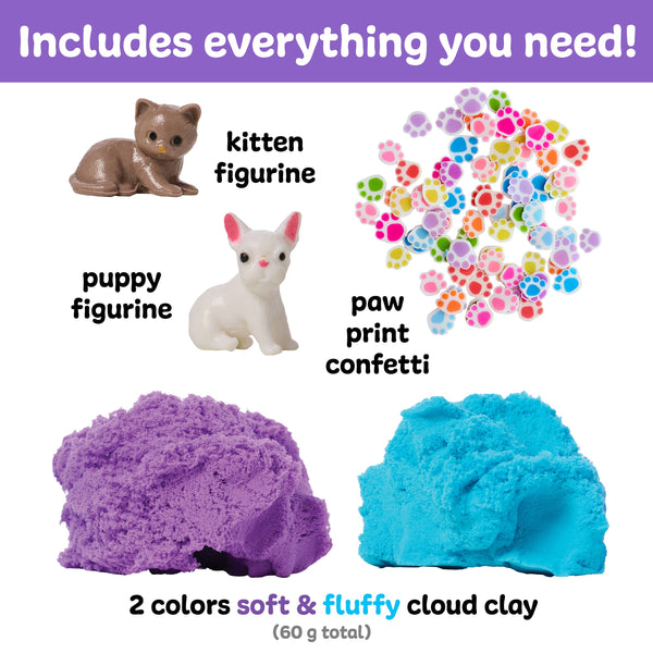 PETS SENSORY MINI PLAY KIT JAR WITH CLOUD CLAY