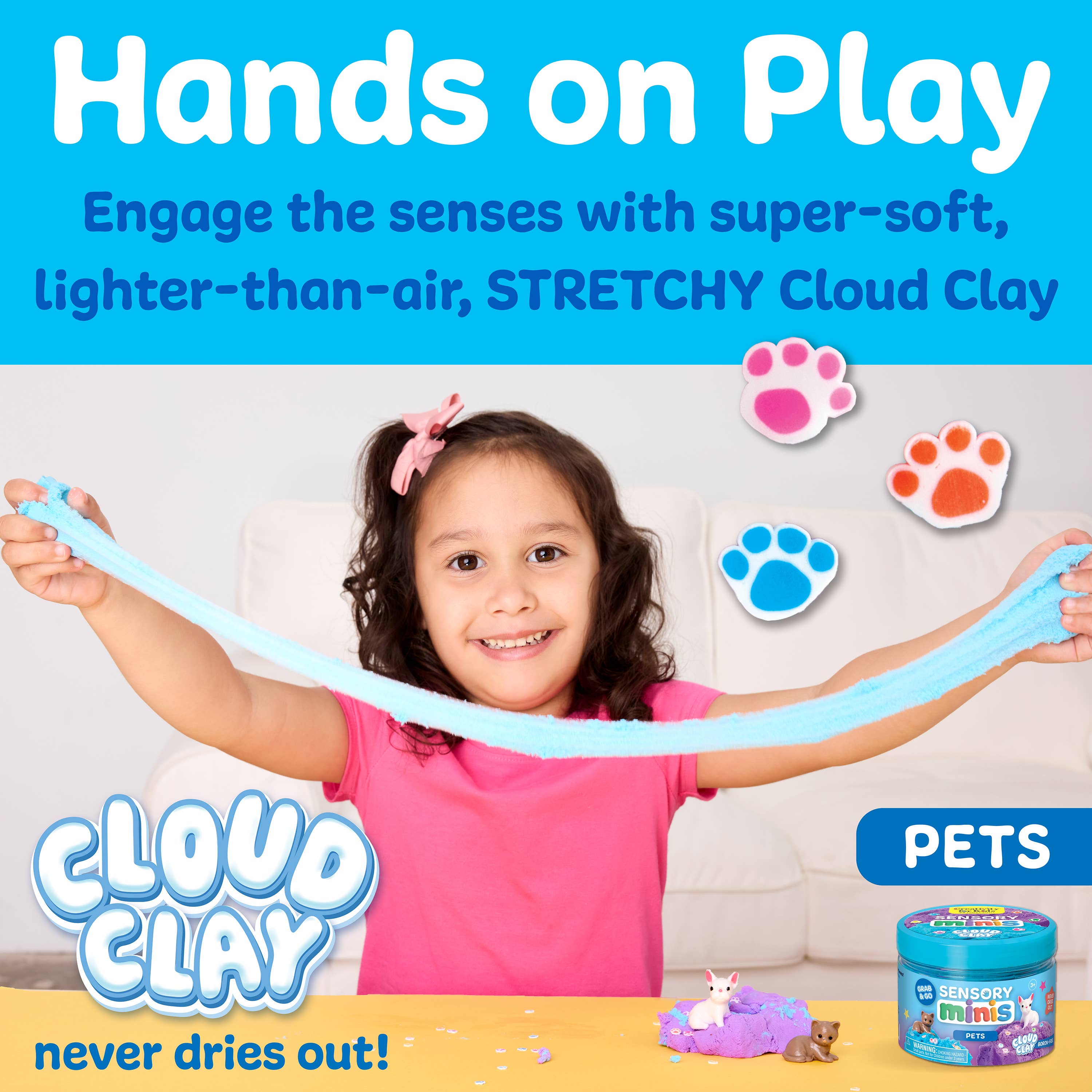 PETS SENSORY MINI PLAY KIT JAR WITH CLOUD CLAY