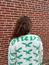 "BIRDS" HEAVY WEIGHTED FLEECE CARDIGAN (OS)