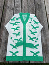 "BIRDS" HEAVY WEIGHTED FLEECE CARDIGAN (OS)