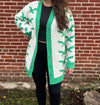 "BIRDS" HEAVY WEIGHTED FLEECE CARDIGAN (OS)