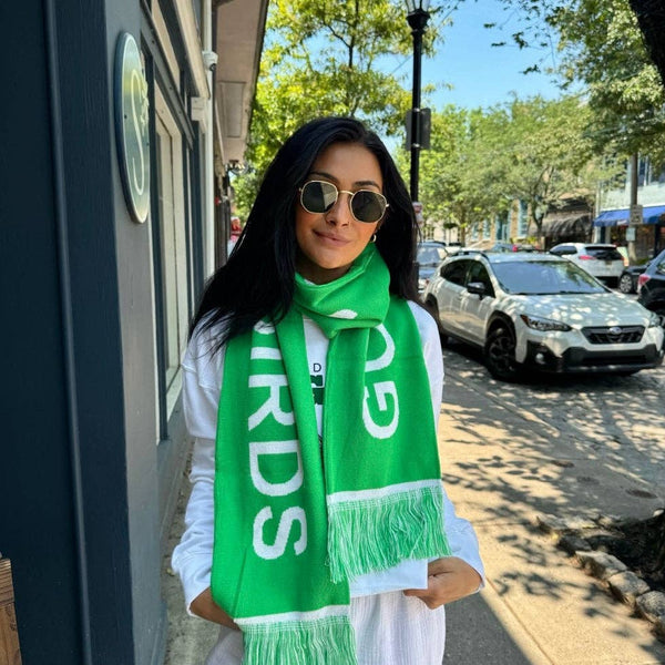 "GO BIRDS" FRINGE SCARF