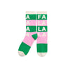 "FA LA LA" SOCKS,GREEN