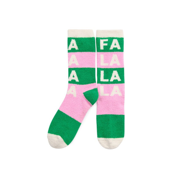 "FA LA LA" SOCKS,GREEN