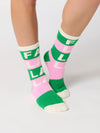 "FA LA LA" SOCKS, GREEN