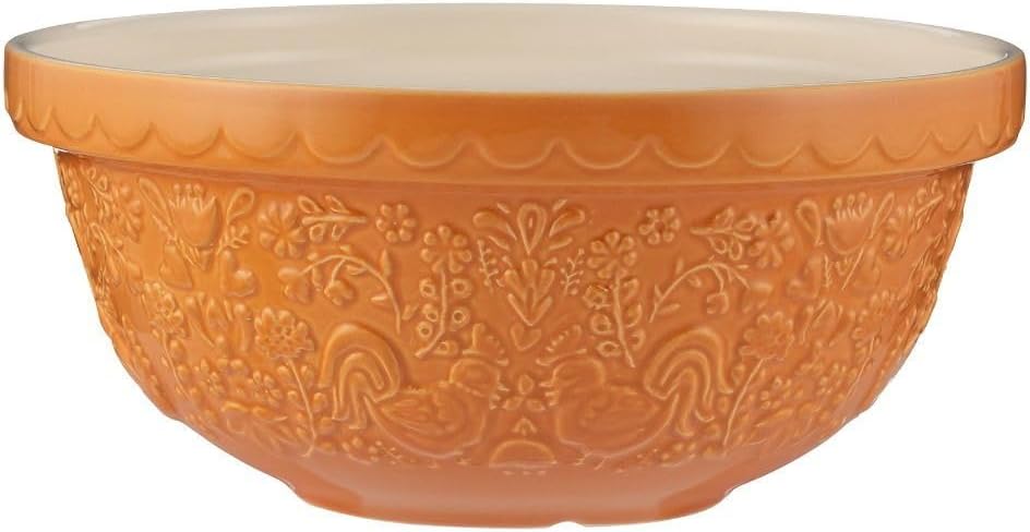 SIZE 24 HOME TO ROOST COLLECTION MIXING BOWL, SIENNA ORANGE 9.75