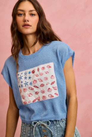 SEA SHELL FLAG SWEATER