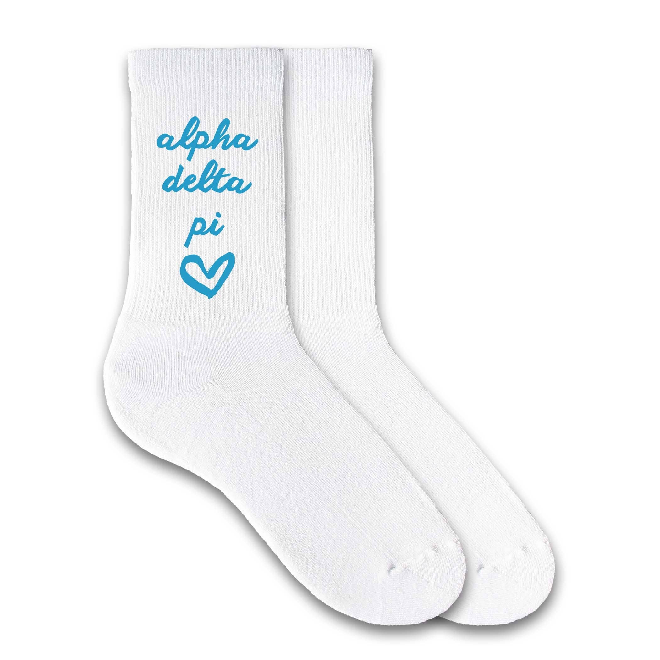 SORORITY HEART DESIGN CREW SOCKS