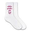 SORORITY HEART DESIGN CREW SOCKS