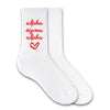 SORORITY HEART DESIGN CREW SOCKS