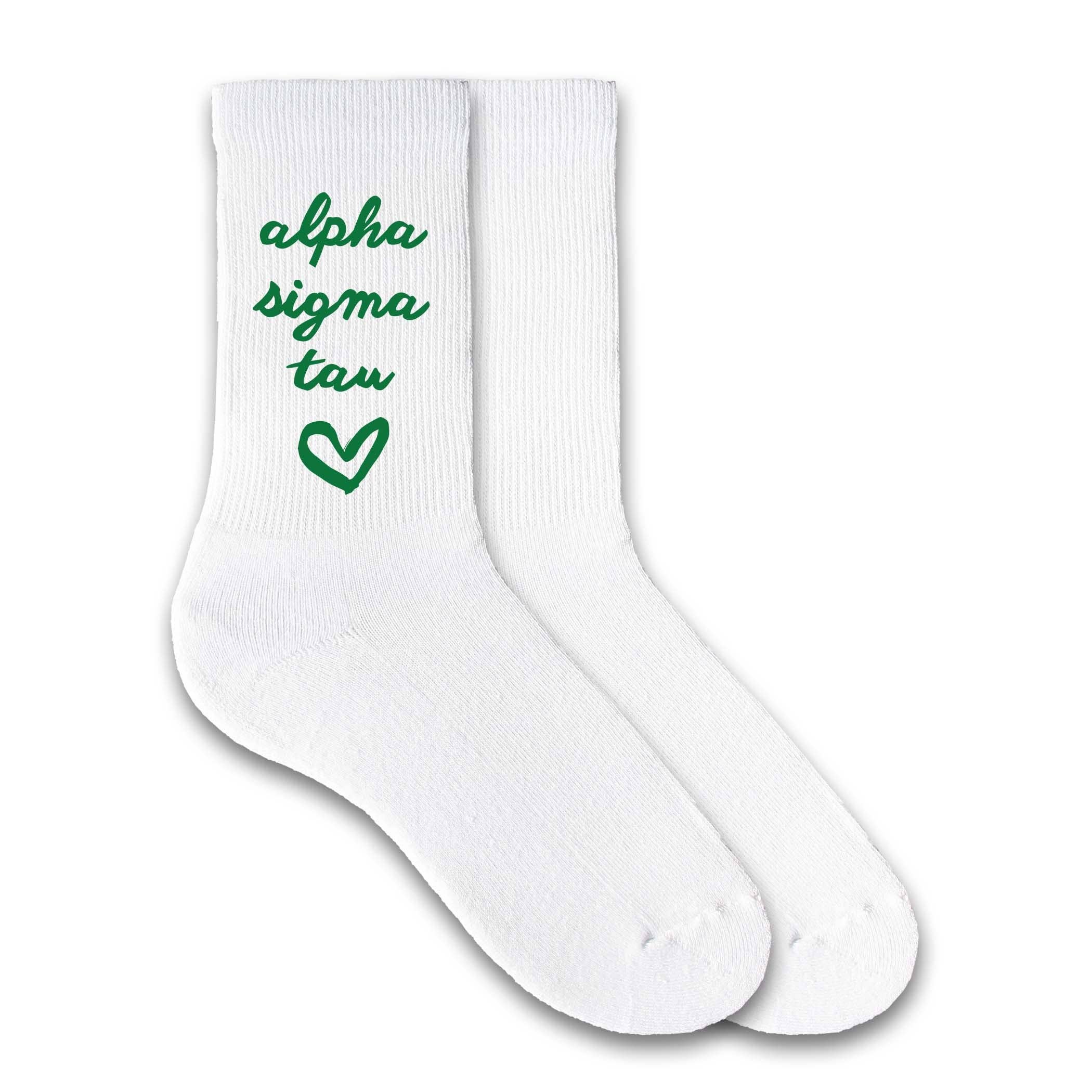 SORORITY HEART DESIGN CREW SOCKS