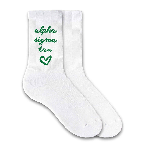 SORORITY HEART DESIGN CREW SOCKS