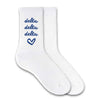 SORORITY HEART DESIGN CREW SOCKS