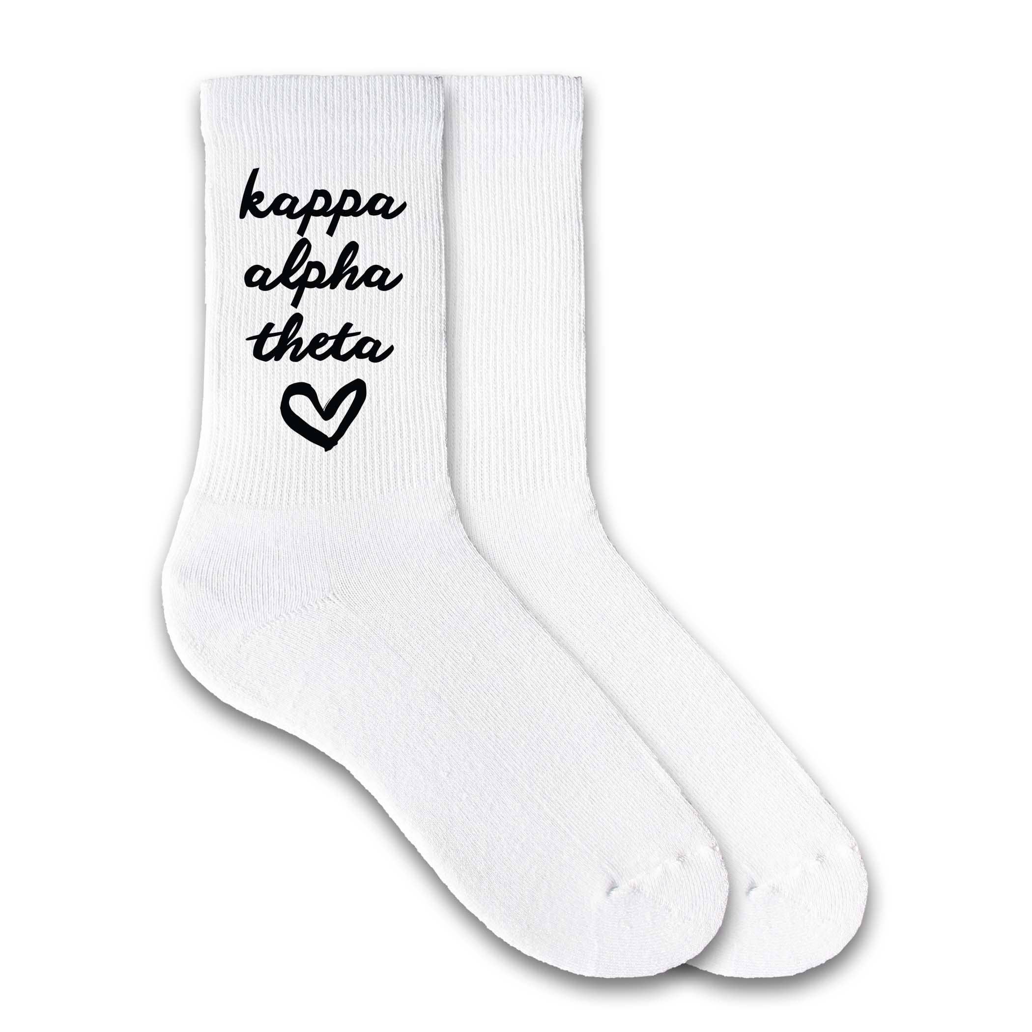 SORORITY HEART DESIGN CREW SOCKS