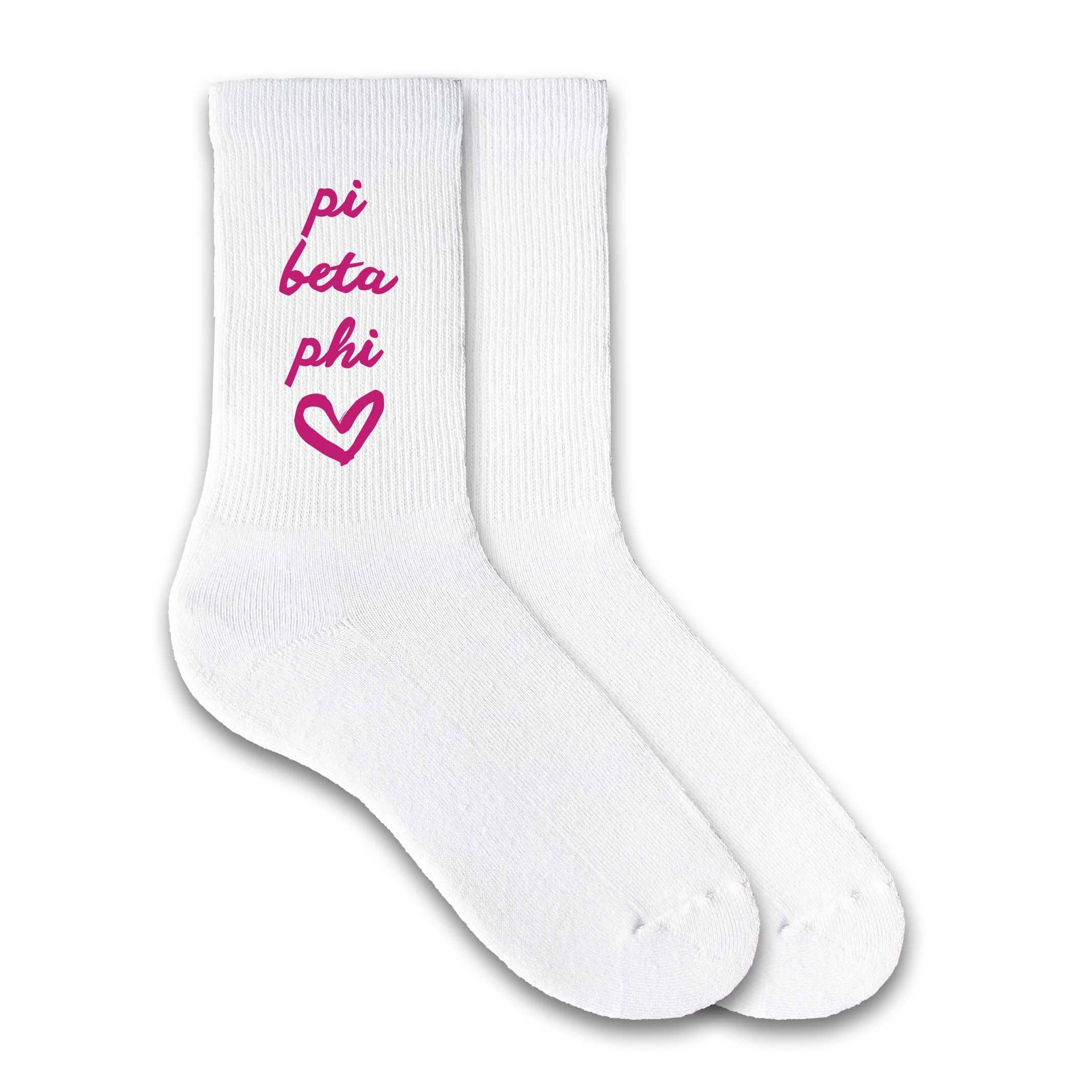 SORORITY HEART DESIGN CREW SOCKS
