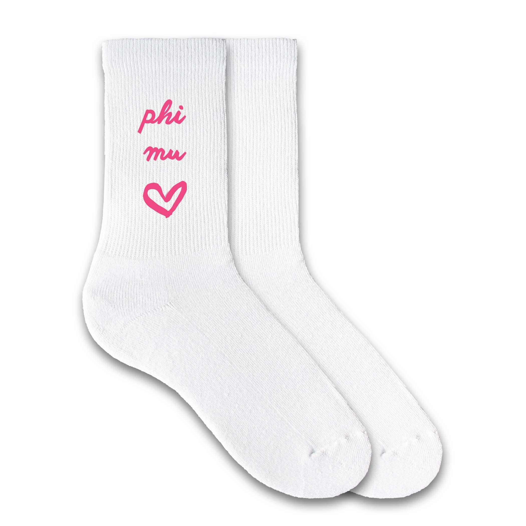 SORORITY HEART DESIGN CREW SOCKS
