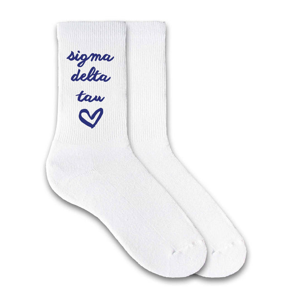 SORORITY HEART DESIGN CREW SOCKS