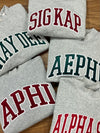 CAMPUS MOCK NECK SORORITY CREWNECK: KAPPA DELTA