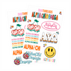 SORORITY RAINBOW STICKER SHEET