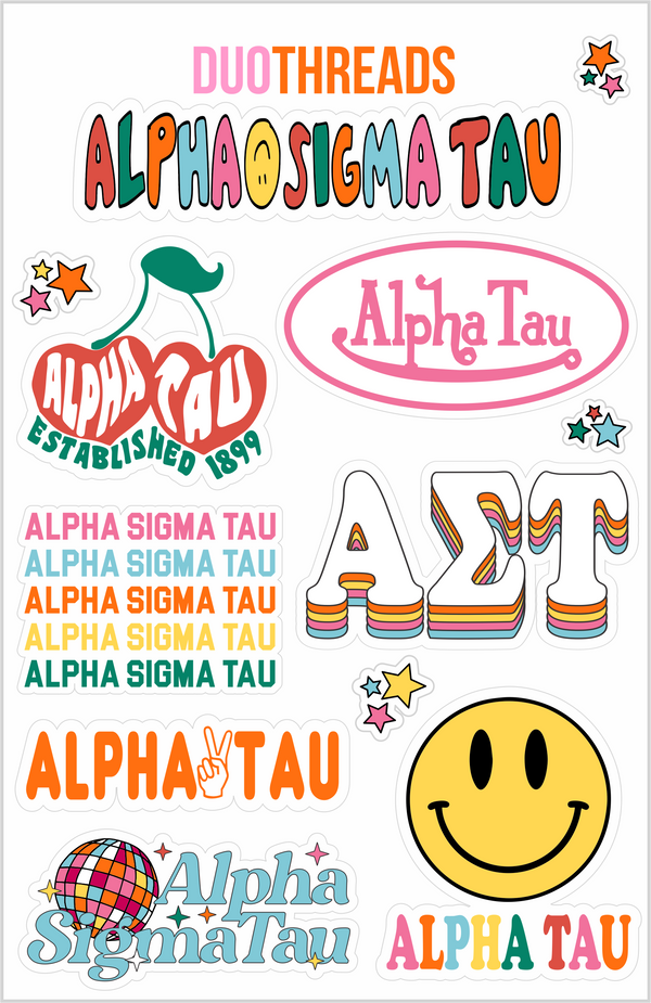 SORORITY RAINBOW STICKER SHEET