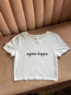 SIGMA KAPPA SCRIPT CROP TEE