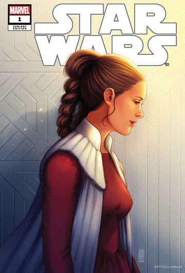 Comic book cover featuring a character from 'Star Wars' with Marvel logo.