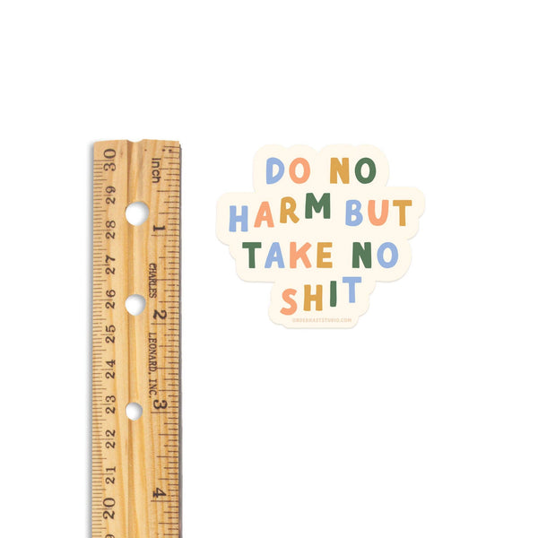 DO NO HARM BUT TAKE NO SHIT STICKER