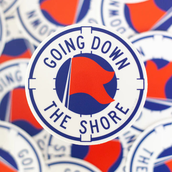 GOING DOWN THE SHORE STICKER