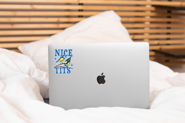 NICE T*TS BIRD STICKER