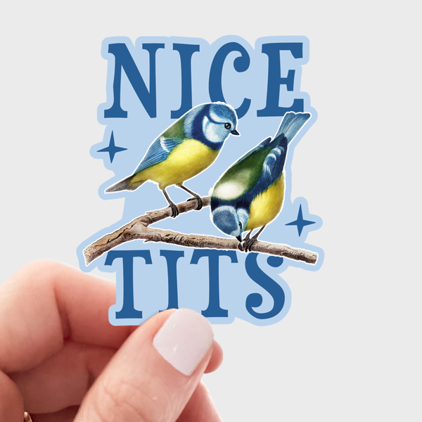 NICE T*TS BIRD STICKER